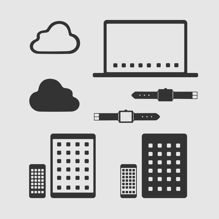 Set of Vector Symbols Mobile Technology のイラスト素材