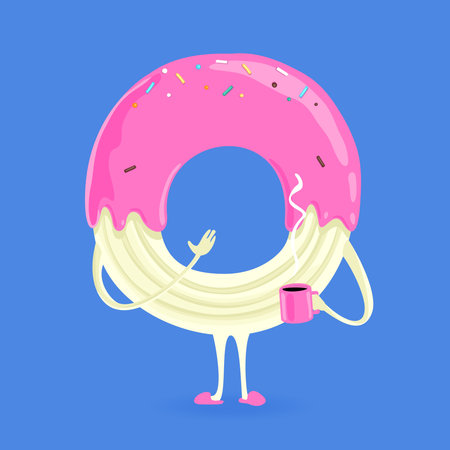 Vector Character Donut eps 8 file formatのイラスト素材