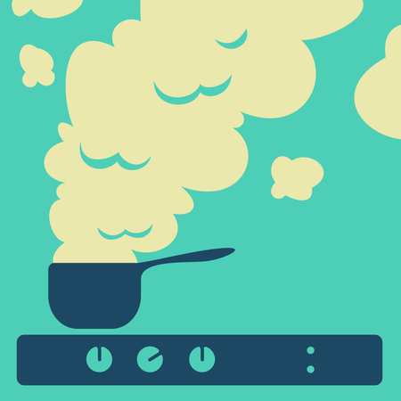 Cooking food in the kitchen eps 8 file formatのイラスト素材