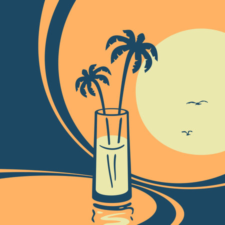 symbol of exotic cocktailsのイラスト素材