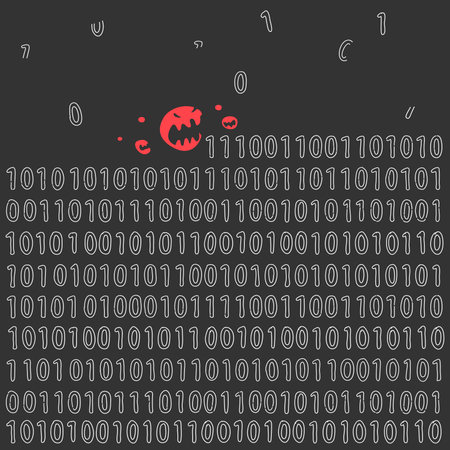 Cartoon Computer Virusのイラスト素材