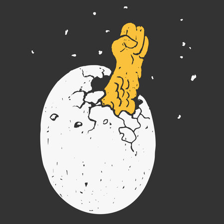 Birth of Baby Bird Vector Illustration eps 8 file formatのイラスト素材