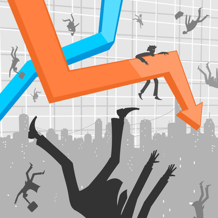 People and Economic Crisisのイラスト素材