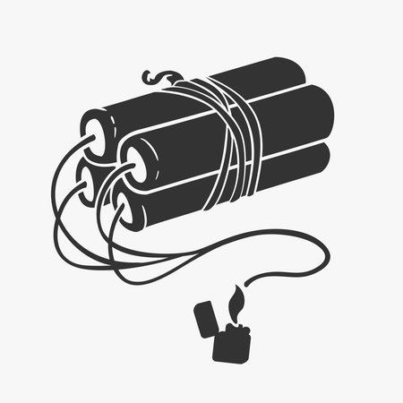Vector Illustration Symbol of Dynamite and Lighterのイラスト素材