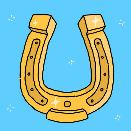 A Vector Illustration Symbol of the Golden Horseshoeのイラスト素材
