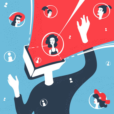 Vector Illustration Concept User Online file formatの写真素材