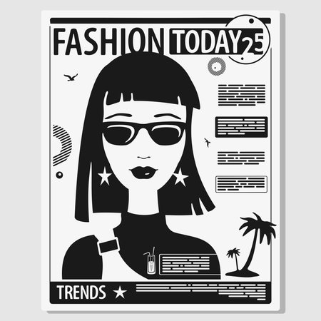 Vector Illustration Concept Page of Female Magazineの写真素材