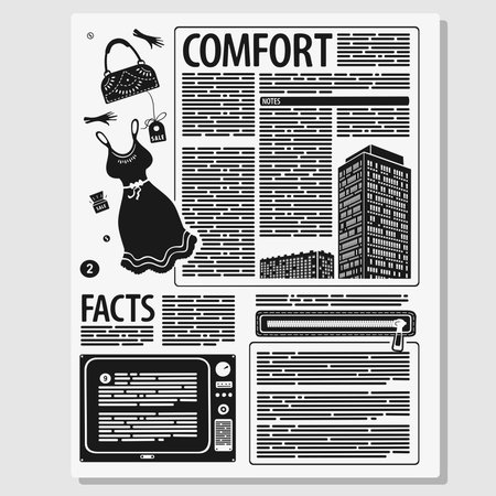 Vector Illustration Concept Page of Female Magazineの写真素材
