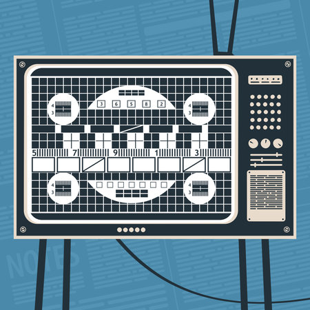 Vector Illustration The Television No Signal Conceptのイラスト素材