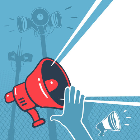 Vector Illustration Megaphone Element Propaganda eps 8 file formatのイラスト素材