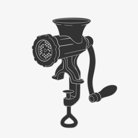 Manual Retro Meat Grinder Symbol Illustration Vectorの写真素材