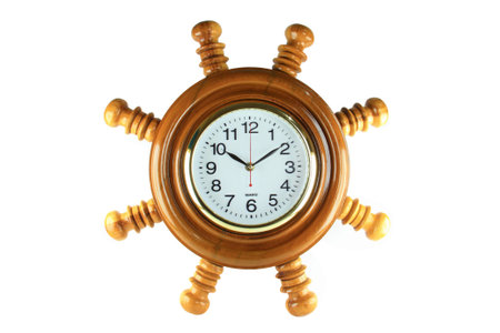 Nautical Steering Helm / Ship Wheel Clock の写真素材