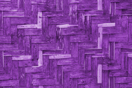 The old purple bamboo wicker wall textureの写真素材