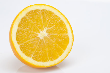 Half of a lemon isolated on a white background. の写真素材