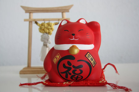Maneki Neko - japanese lucky catの写真素材
