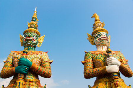 Giants, Thailand, and culture の写真素材