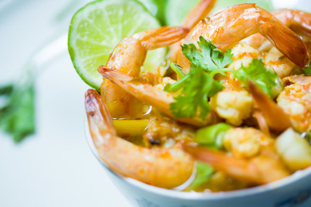 Thailand food  shrimp soup  の写真素材