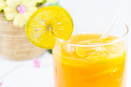 orange juiceの写真素材