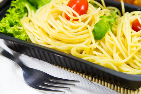 Italian spaghetti.の写真素材