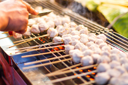 Meatballs, baked and grilled dishes.の写真素材