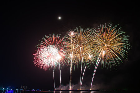 Fireworks and celebrate the New Year festival.の写真素材