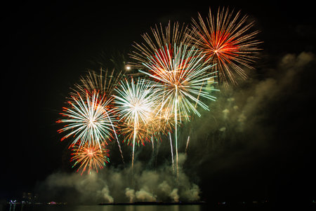 Fireworks and celebrate the New Year festival.の写真素材