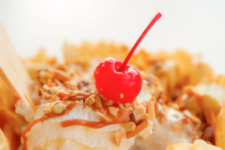 Ice cream and delicious refreshments.の写真素材