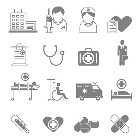 Vector icons and symbols medical care that can be used in the medical treatment.のイラスト素材