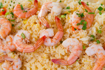 Shrimp fried riceの写真素材