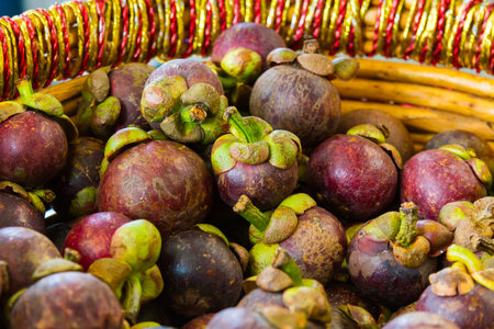 Thailand mangosteen fruit is healthy and has been very popular.の写真素材
