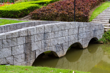 Bridge over river waterの写真素材