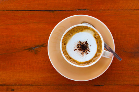 Coffee, cappuccino, hot is very popular around the world.の写真素材