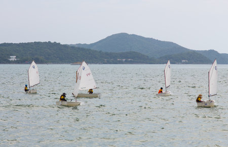 Sailing is a water sport that is fun and healthy.のeditorial素材