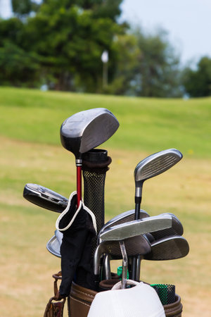 Bags, golf is a sport that is popular and healthy.の写真素材