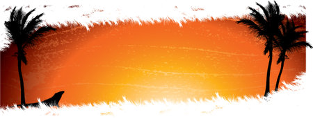 Tropical Sunsetのイラスト素材