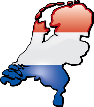 Artisitc Map Of Netherlandsのイラスト素材