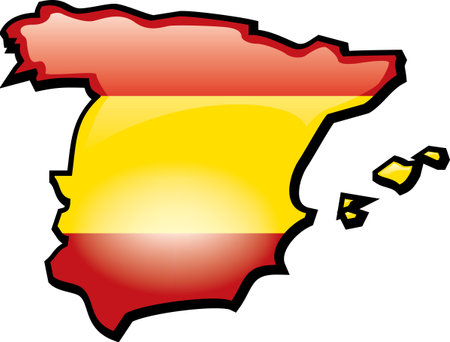 Artisitc Map Of Spainのイラスト素材