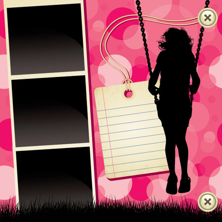 Scrapbook Templateのイラスト素材