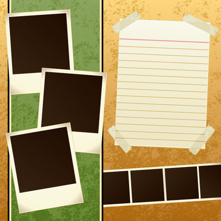 Scrapbook Templateのイラスト素材