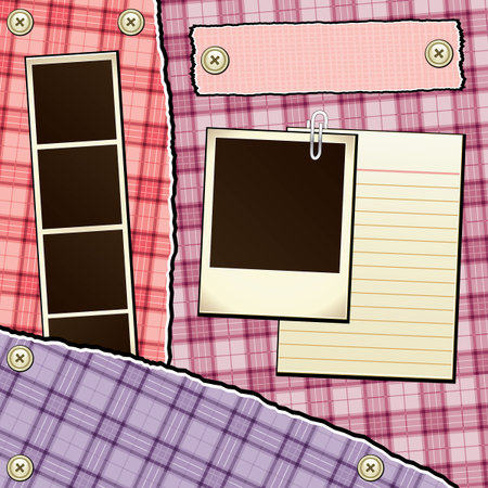 Scrapbook Templateのイラスト素材