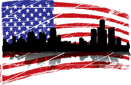 Detroit Michiganのイラスト素材