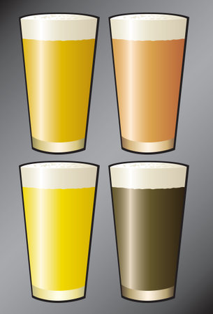 Beer Pintsのイラスト素材