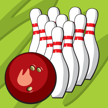 Bowling Illustrationのイラスト素材
