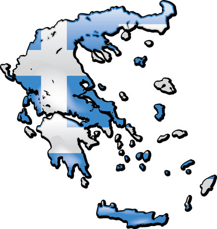 Map of Greeceのイラスト素材