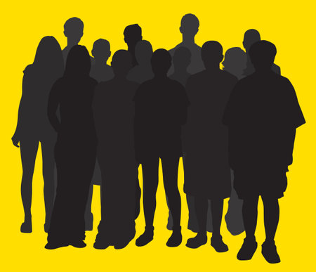 Group Silhouetteのイラスト素材