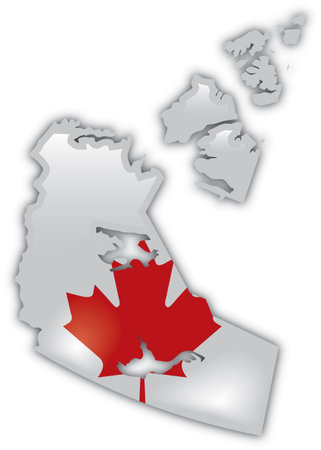 Detailed Map of Northwest Territoriesのイラスト素材