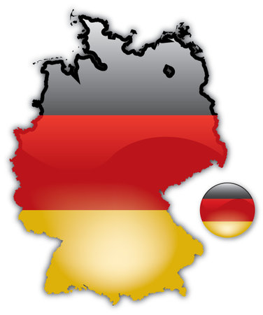 Detailed Map of Germanyのイラスト素材