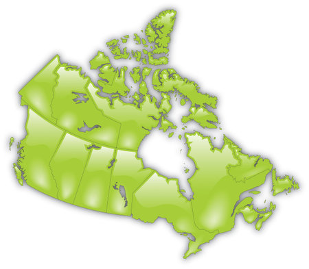 Detailed Map of Canadaのイラスト素材