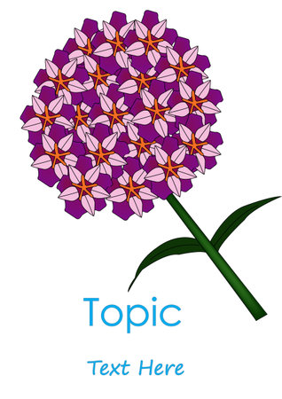  Purple cycle flowerのイラスト素材