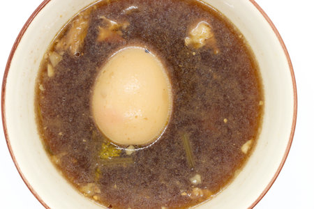 Boiled of eggs stew with sweet brown gravy in bowlの写真素材